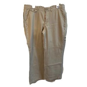 Riders Stretch Comfort No Gap Waistband Khaki/Tan Pants Size 14/32M